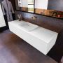 Mondiaz ERIN 150cm badmeubelset onderkast kleur Talc met 1 lade Wastafel RIDGE midden zonder kraangaten kleur Talc ERIN10011 - Thumbnail 2
