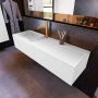 Mondiaz ERIN 150cm badmeubelset onderkast kleur Talc met 2 lades Wastafel RIDGE links 1 kraangat kleur Talc ERIN10026 - Thumbnail 2