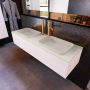 Mondiaz ERIN 150cm badmeubelset onderkast kleur Underlayment met 1 lade Wastafel RIDGE dubbel 2 kraangaten kleur Linen ERIN12908 - Thumbnail 2