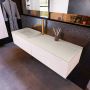 Mondiaz ERIN 150cm badmeubelset onderkast kleur Underlayment met 2 lades Wastafel RIDGE links 1 kraangat kleur Linen ERIN12916 - Thumbnail 2