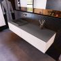 Mondiaz ERIN 150cm badmeubelset onderkast kleur Underlayment met 2 lades Wastafel RIDGE links zonder kraangaten kleur Dark grey ERIN12165 - Thumbnail 2