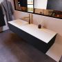Mondiaz ERIN 150cm badmeubelset onderkast kleur Urban met 1 lade Wastafel RIDGE links 1 kraangat kleur Talc ERIN10050 - Thumbnail 2