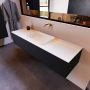 Mondiaz ERIN 150cm badmeubelset onderkast kleur Urban met 1 lade Wastafel RIDGE midden zonder kraangaten kleur Talc ERIN10045 - Thumbnail 2