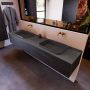 Mondiaz ERIN 200cm badmeubelset onderkast kleur Antracite met 2 lades Wastafel RIDGE dubbel zonder kraangaten kleur Dark grey ERIN12037 - Thumbnail 2