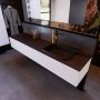 Mondiaz Badkamermeubelset Erin 200 cm met 2 Lades met RIDGE Wastafel Rechts Urban met 1 kraangat Greeploos Mat Carrara - Thumbnail 2