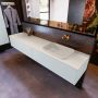 Mondiaz ERIN 200cm badmeubelset onderkast kleur Clay met 2 lades Wastafel RIDGE rechts zonder kraangaten kleur Linen ERIN12410 - Thumbnail 2