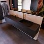 Mondiaz Badkamermeubelset Erin 200 cm met 2 Lades met RIDGE Wastafel Rechts Urban met 1 kraangat Greeploos Mat Dark Brown - Thumbnail 2