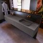 Mondiaz Badkamermeubelset Erin 200 cm met 2 Lades met RIDGE Wastafel Rechts Dark grey Zonder Kraangaten Greeploos Mat Dark Grey - Thumbnail 2