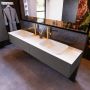 Mondiaz ERIN 200cm badmeubelset onderkast kleur Dark grey met 2 lades Wastafel RIDGE dubbel 2 kraangaten kleur Talc ERIN10272 - Thumbnail 3