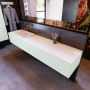 Mondiaz ERIN 200cm badmeubelset onderkast kleur Greey met 2 lades Wastafel RIDGE links zonder kraangaten kleur Talc ERIN10131 - Thumbnail 2