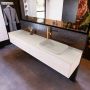 Mondiaz ERIN 200cm badmeubelset onderkast kleur Underlayment met 2 lades Wastafel RIDGE rechts 1 kraangat kleur Linen ERIN12923 - Thumbnail 2