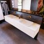 Mondiaz ERIN 200cm badmeubelset onderkast kleur Underlayment met 2 lades Wastafel RIDGE dubbel zonder kraangaten kleur Talc ERIN10677 - Thumbnail 2