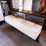 Mondiaz ERIN 200cm badmeubelset onderkast kleur Underlayment met 2 lades Wastafel RIDGE rechts 1 kraangat kleur Talc ERIN10679 - Thumbnail 2