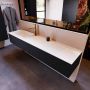 Mondiaz ERIN 200cm badmeubelset onderkast kleur Urban met 2 lades Wastafel RIDGE links 1 kraangat kleur Talc ERIN10066 - Thumbnail 2