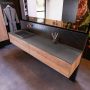 Mondiaz ERIN 200cm badmeubelset onderkast kleur Washed oak met 2 lades Wastafel RIDGE links zonder kraangaten kleur Dark grey ERIN12205 - Thumbnail 2