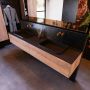 Mondiaz ERIN 200cm badmeubelset onderkast kleur Washed oak met 2 lades Wastafel RIDGE dubbel zonder kraangaten kleur Urban ERIN11459 - Thumbnail 2