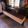 Mondiaz Badkamermeubelset Erin 200 cm met 2 Lades met RIDGE Wastafel Links Urban Zonder Kraangaten Greeploos Mat Washed Oak - Thumbnail 2