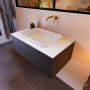 Mondiaz ERIN 80cm badmeubelset onderkast kleur Antracite met 1 lade Wastafel RIDGE midden zonder kraangaten kleur Talc ERIN10511 - Thumbnail 2