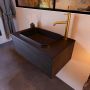 Mondiaz ERIN 80cm badmeubelset onderkast kleur Antracite met 1 lade Wastafel RIDGE midden 1 kraangat kleur Urban ERIN11260 - Thumbnail 2