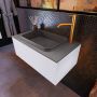 Mondiaz ERIN 80cm badmeubelset onderkast kleur Cale met 1 lade Wastafel RIDGE midden 1 kraangat kleur Dark grey ERIN11702 - Thumbnail 2