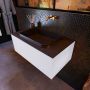 Mondiaz ERIN 80cm badmeubelset onderkast kleur Cale met 1 lade Wastafel RIDGE midden zonder kraangaten kleur Urban ERIN10953 - Thumbnail 2