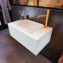 Mondiaz ERIN 80cm badmeubelset onderkast kleur Clay met 1 lade Wastafel RIDGE midden 1 kraangat kleur Talc ERIN10138 - Thumbnail 2