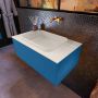 Mondiaz ERIN 80cm badmeubelset onderkast kleur Jeans met 1 lade Wastafel RIDGE midden zonder kraangaten kleur Linen ERIN12619 - Thumbnail 2