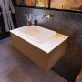 Mondiaz ERIN 80cm badmeubelset onderkast kleur Rust met 1 lade Wastafel RIDGE midden zonder kraangaten kleur Talc ERIN10307 - Thumbnail 2