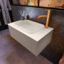 Mondiaz ERIN 80cm badmeubelset onderkast kleur Smoke met 1 lade Wastafel RIDGE midden 1 kraangat kleur Linen ERIN12416 - Thumbnail 2