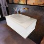 Mondiaz ERIN 80cm badmeubelset onderkast kleur Talc met 1 lade Wastafel RIDGE midden zonder kraangaten kleur Linen ERIN12245 - Thumbnail 2