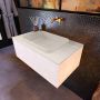 Mondiaz ERIN 80cm badmeubelset onderkast kleur Underlayment met 1 lade Wastafel RIDGE midden zonder kraangaten kleur Linen ERIN12891 - Thumbnail 2