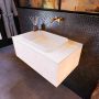 Mondiaz ERIN 80cm badmeubelset onderkast kleur Underlayment met 1 lade Wastafel RIDGE midden zonder kraangaten kleur Talc ERIN10647 - Thumbnail 2