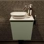 Mondiaz Fowy toiletmeubel 40x50x23cm army mat 1 kraangat wasbak: links 1 deur solid surface met blad MDF kleur wasbak: Wit Zwart FOWY59001armytalc - Thumbnail 3