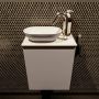 Mondiaz Fowy toiletmeubel 40x50x23cm smoke mat 1 kraangat wasbak: links 1 deur solid surface met blad MDF kleur wasbak: Antraciet Wit FOWY59001smokesmoke - Thumbnail 2