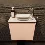 Mondiaz Fowy toiletmeubel 50x50x23cm rosee mat 1 kraangat wasbak: rechts 1 deur solid surface met blad MDF kleur wasbak: wit FOWY59005roseetalc - Thumbnail 2