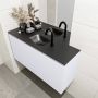 Mondiaz OLAN Toiletmeubel 100x30x40cm met 1 kraangaten 1 lades cale mat Wastafel Lex midden Solid Surface Zwart FK75343002 - Thumbnail 3