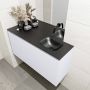 Mondiaz OLAN Toiletmeubel 100x30x40cm met 0 kraangaten 1 lades cale mat Wastafel Lex rechts Solid Surface Zwart FK75343007 - Thumbnail 3