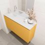 Mondiaz OLAN Toiletmeubel 100x30x40cm met 1 kraangaten 1 lades ocher mat Wastafel Lex links Solid Surface Wit FK75342569 - Thumbnail 3