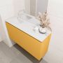 Mondiaz OLAN Toiletmeubel 100x30x40cm met 0 kraangaten 1 lades ocher mat Wastafel Lex links Solid Surface Wit FK75342570 - Thumbnail 3