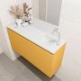 Mondiaz OLAN Toiletmeubel 100x30x40cm met 1 kraangaten 1 lades ocher mat Wastafel Lex rechts Solid Surface Wit FK75342571 - Thumbnail 3