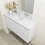Mondiaz OLAN Toiletmeubel 100x30x40cm met 0 kraangaten 1 lades talc mat Wastafel Lex midden Solid Surface Wit FK75342423 - Thumbnail 3