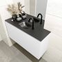 Mondiaz OLAN Toiletmeubel 100x30x40cm met 1 kraangaten 1 lades talc mat Wastafel Lex midden Solid Surface Zwart FK75342770 - Thumbnail 3