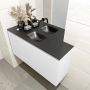 Mondiaz OLAN Toiletmeubel 100x30x40cm met 0 kraangaten 1 lades talc mat Wastafel Lex midden Solid Surface Zwart FK75342771 - Thumbnail 3