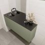 Mondiaz OLAN Toiletmeubel 120x30x40cm met 0 kraangaten 1 lades army mat Wastafel Lex links Solid Surface Zwart FK75342895 - Thumbnail 3