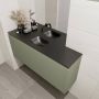 Mondiaz OLAN Toiletmeubel 120x30x40cm met 0 kraangaten 1 lades army mat Wastafel Lex midden Solid Surface Zwart FK75342893 - Thumbnail 3