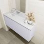 Mondiaz OLAN Toiletmeubel 120x30x40cm met 0 kraangaten 1 lades cale mat Wastafel Lex links Solid Surface Wit FK75342663 - Thumbnail 3