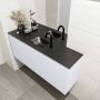 Mondiaz OLAN Toiletmeubel 120x30x40cm met 1 kraangaten 1 lades cale mat Wastafel Lex midden Solid Surface Zwart FK75343008 - Thumbnail 3