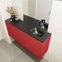 Mondiaz OLAN Toiletmeubel 120x30x40cm met 0 kraangaten 1 lades fire mat Wastafel Lex rechts Solid Surface Zwart FK75342955 - Thumbnail 3