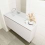 Mondiaz OLAN Toiletmeubel 120x30x40cm met 0 kraangaten 1 lades linen mat Wastafel Lex links Solid Surface Wit FK75342634 - Thumbnail 3
