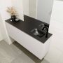 Mondiaz OLAN Toiletmeubel 120x30x40cm met 1 kraangaten 1 lades linen mat Wastafel Lex rechts Solid Surface Zwart FK75342983 - Thumbnail 3